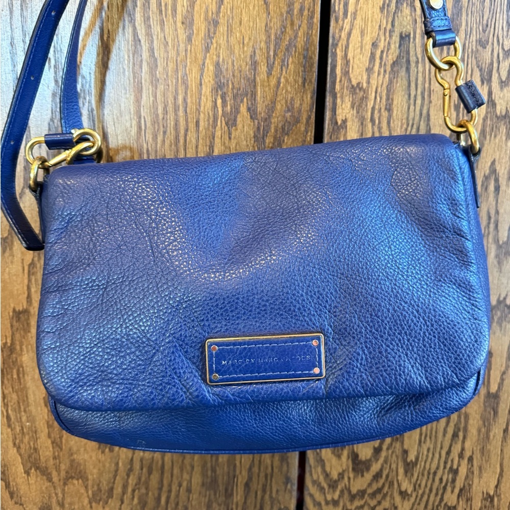 Marc By Marc Jacobs Navy Leather Shoulder Bag